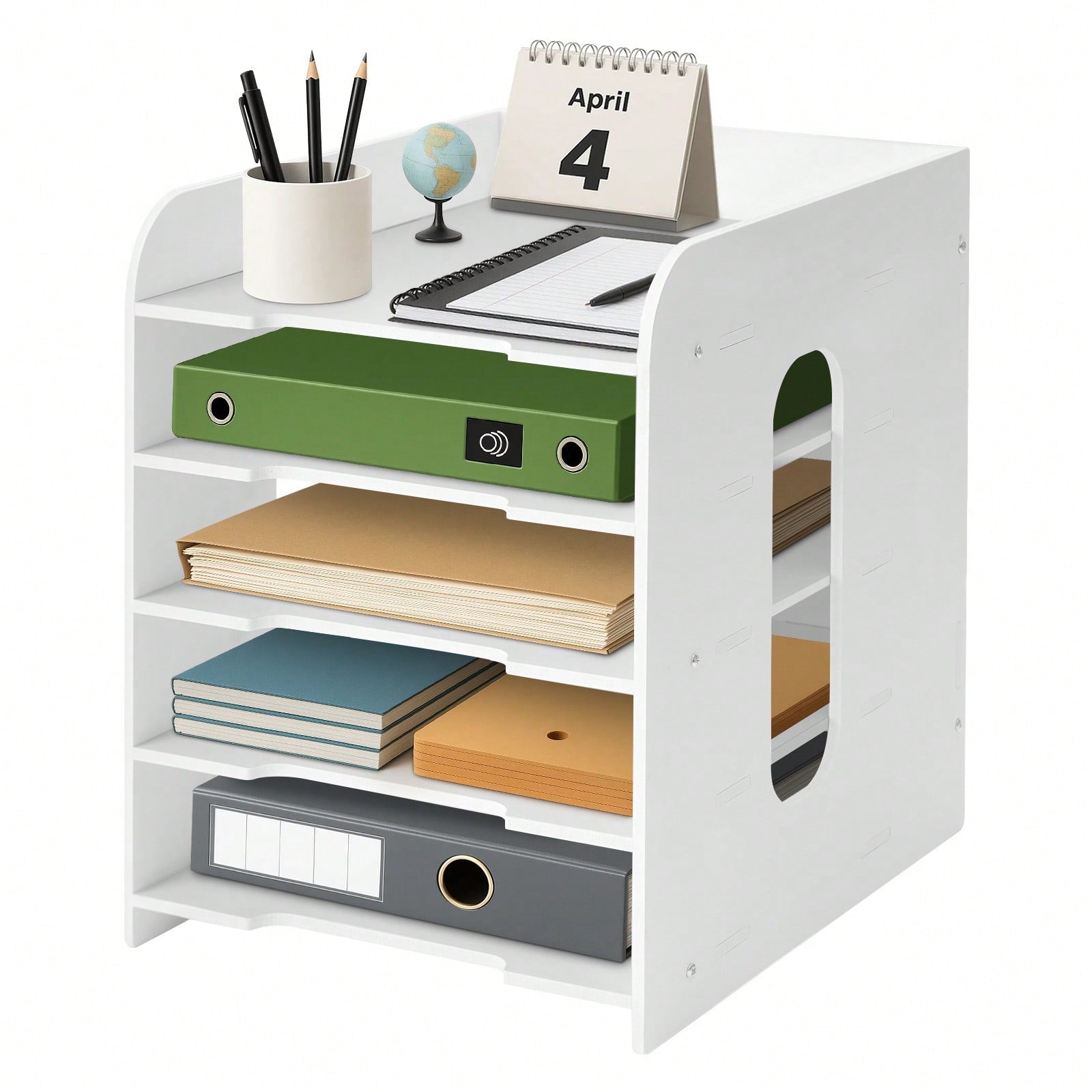 Storage Rack with Desktop Paper Organiser A4 File Holder