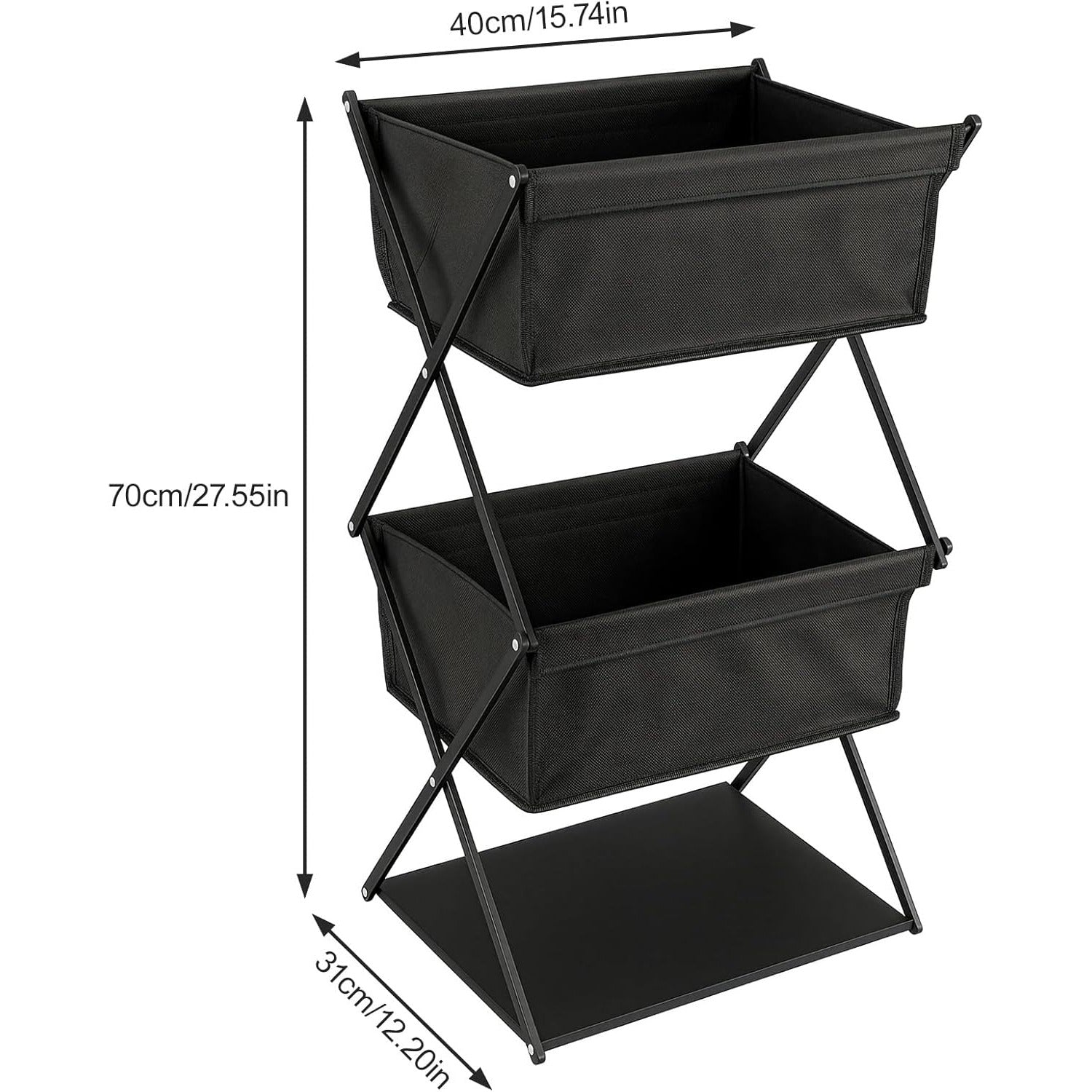 Storage Rack with Foldable, Water-Resistant, Metal - product gallery image 3