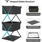 Storage Rack with Foldable, Water-Resistant, Metal - product gallery image 4