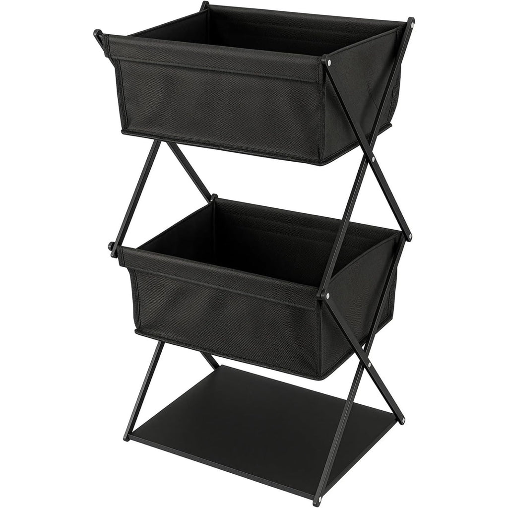 Storage Rack with Foldable, Water-Resistant, Metal