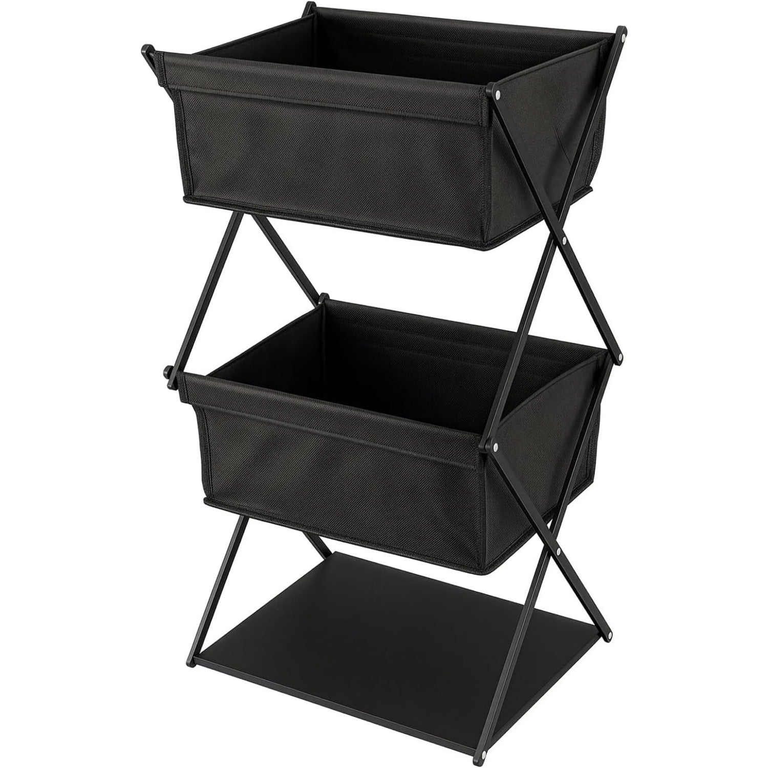 Storage Rack with Foldable, Water-Resistant, Metal