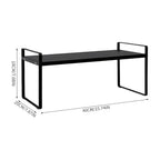Storage Rack with Metal, Multi-Tier Mug Shelves Desks, Black/White/Natu - product gallery image 10