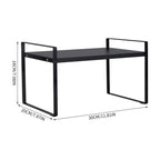 Storage Rack with Metal, Multi-Tier Mug Shelves Desks, Black/White/Natu - product gallery image 5
