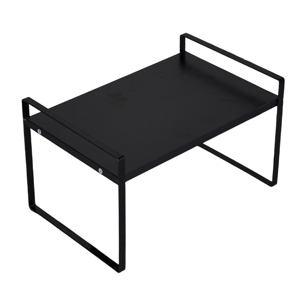 Storage Rack with Metal, Multi-Tier Mug Shelves Desks, Black/White/Natu - product gallery image 9