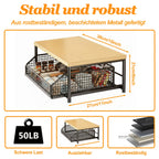 Storage Rack with Pull-Out, Metal, 1pc, Two-Tier Kitchen Countertop Organiser Drawers - product gallery image 3