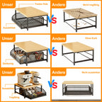 Storage Rack with Pull-Out, Metal, 1pc, Two-Tier Kitchen Countertop Organiser Drawers - product gallery image 5