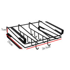 Storage Rack with Space-Saving, Carbon Steel, Under Cabinet Hooks No-Drill Carbon Steel - product gallery image 3