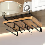 Storage Rack with Space-Saving, Carbon Steel, Under Cabinet Hooks No-Drill Carbon Steel - product gallery image 5