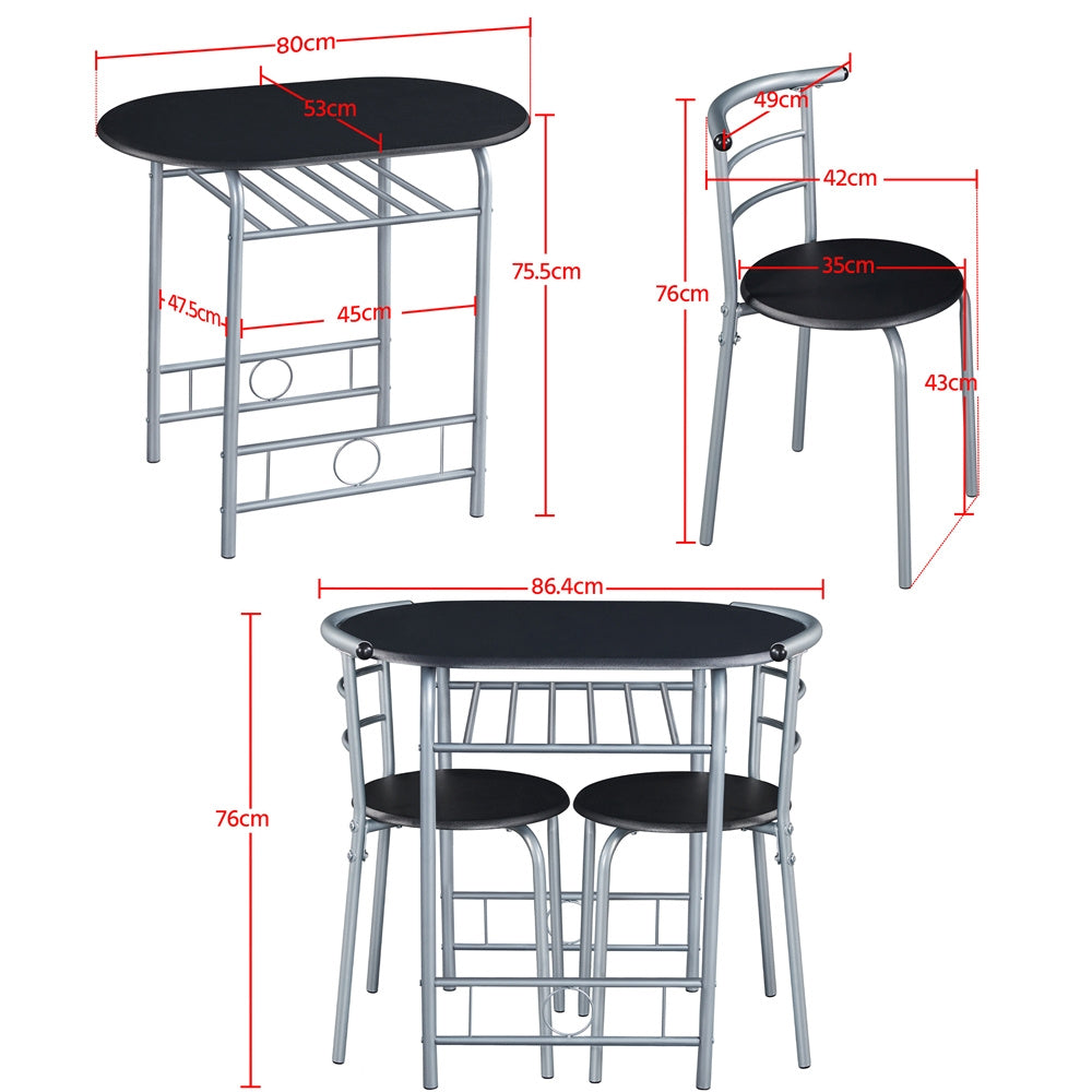 Storage Rack with Space-Saving, Metal, 2 Chairs for bedrooms - product gallery image 4