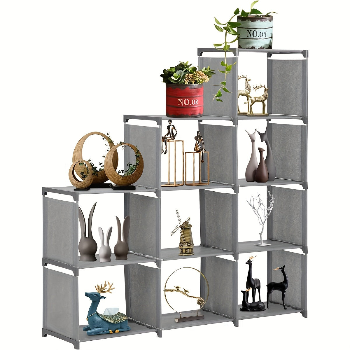 Storage Rack with Space-Saving, Wall-Mounted, Freestanding - Grey option