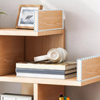 Storage Rack with Space-Saving, Wood, Simple, Wooden Desktop Bookshelf Layered Artistic - product gallery image 8