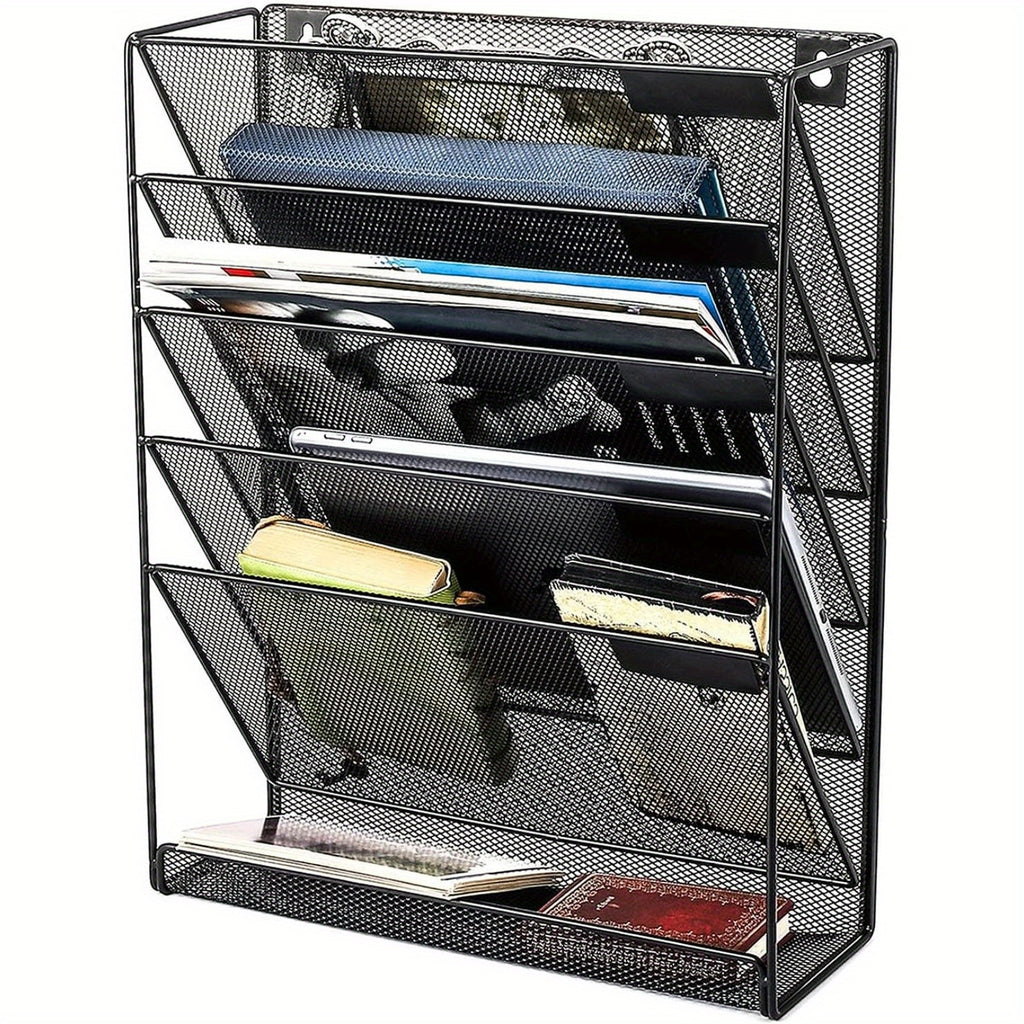 Storage Rack with Wall-Mounted, Wall File Holder Organiser Wall Mounted