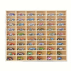 Storage Rack with Wheels, Wood, Simple Wood Style 60 Grids - product gallery image 4
