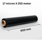 Stretch Wrap Film with 400mm, 250m, 3 Rolls, 3-Roll Value Pack (black) - product gallery image 3