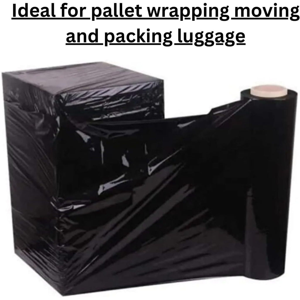 Stretch Wrap Film with 400mm, 250m, 3 Rolls, 3-Roll Value Pack (black) - product gallery image 5