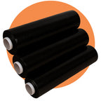 Stretch Wrap Film with 400mm, 250m, 3 Rolls, 3-Roll Value Pack (black) - product gallery image 6