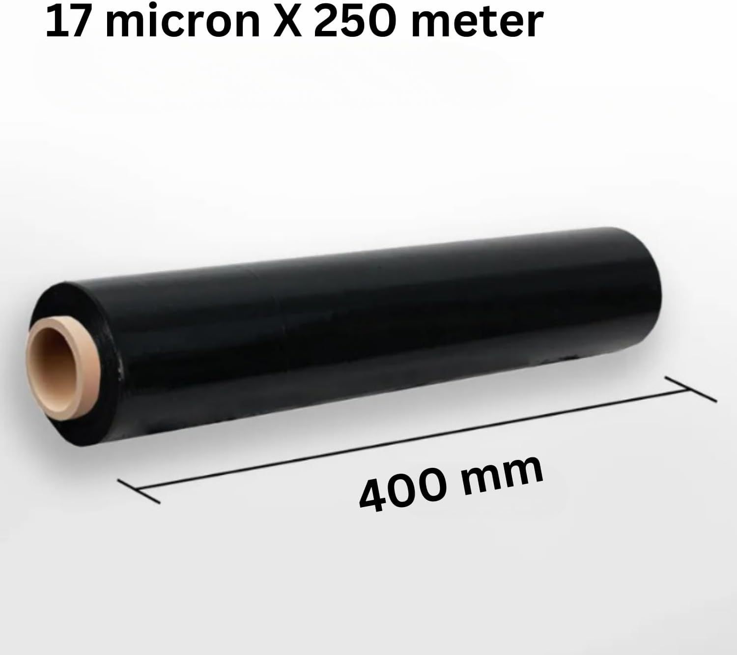 Stretch Wrap Film with 400mm, 250m, 3 Rolls, 3-Roll Value Pack (black) - product gallery image 8