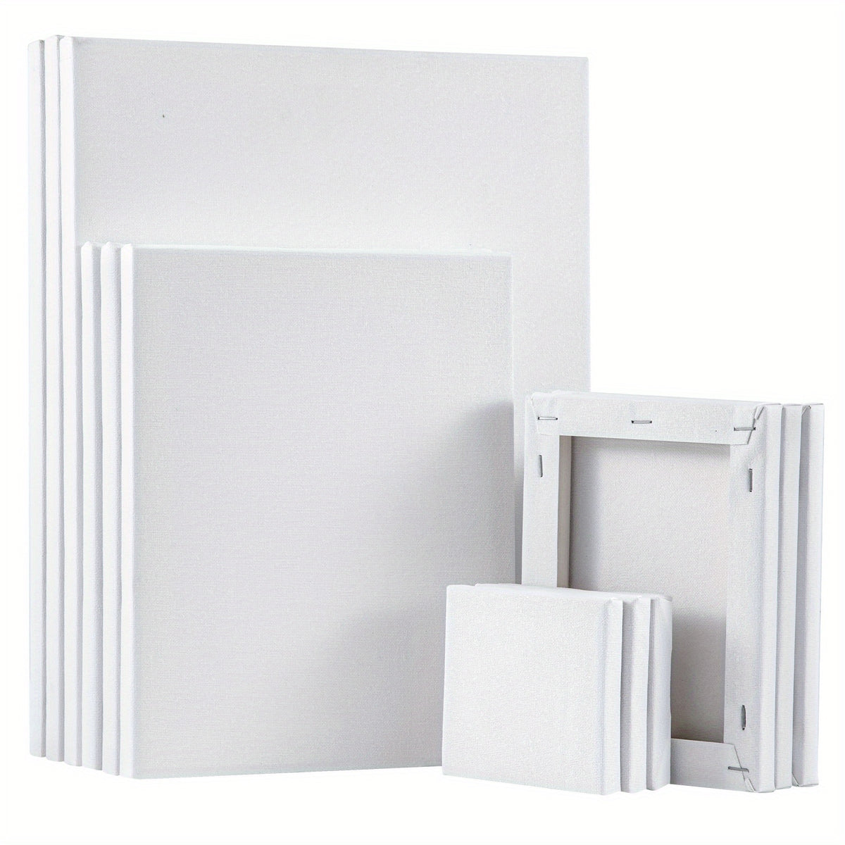 Stretched Canva with Wood, 12 Pack, 12pack, Canvas Multi-Size 18x24 24x30 30x40cm Primed