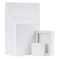 Stretched Canva with Wood, 15 Pack, 15pack, Canvas Mixed Primed White Painting Canvases