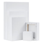 Stretched Canva with Wood, 15 Pack, 15pack, Canvas Mixed Primed White Painting Canvases