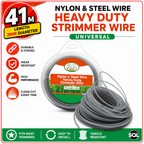 Strimmer Accessorie with 41m, 3mm, Wire 41m Heavy Duty Nylon Steel