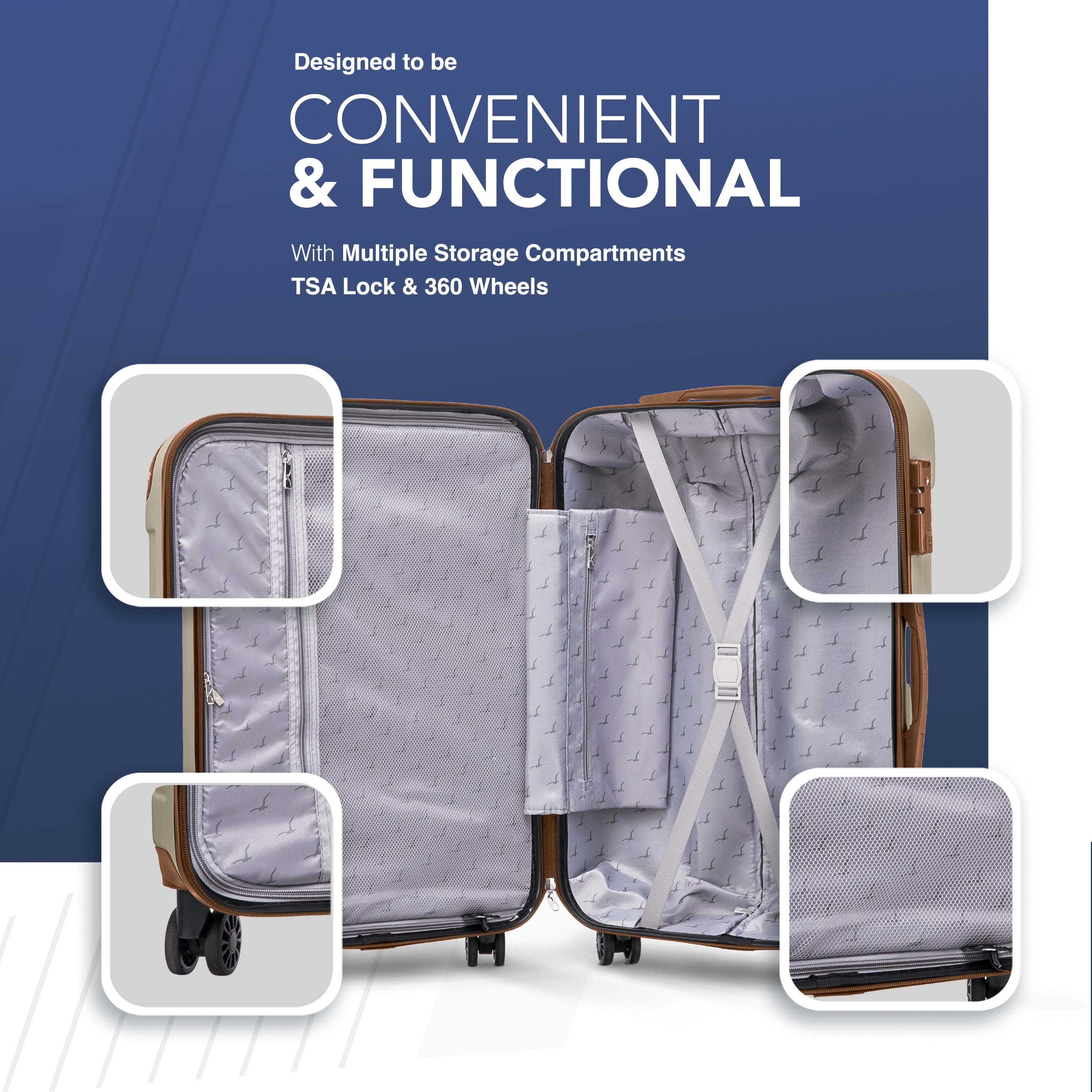 Suitcase with 20 Inch, 20-Inch LUGG Skywander Hard-Shell Cabin - product gallery image 6