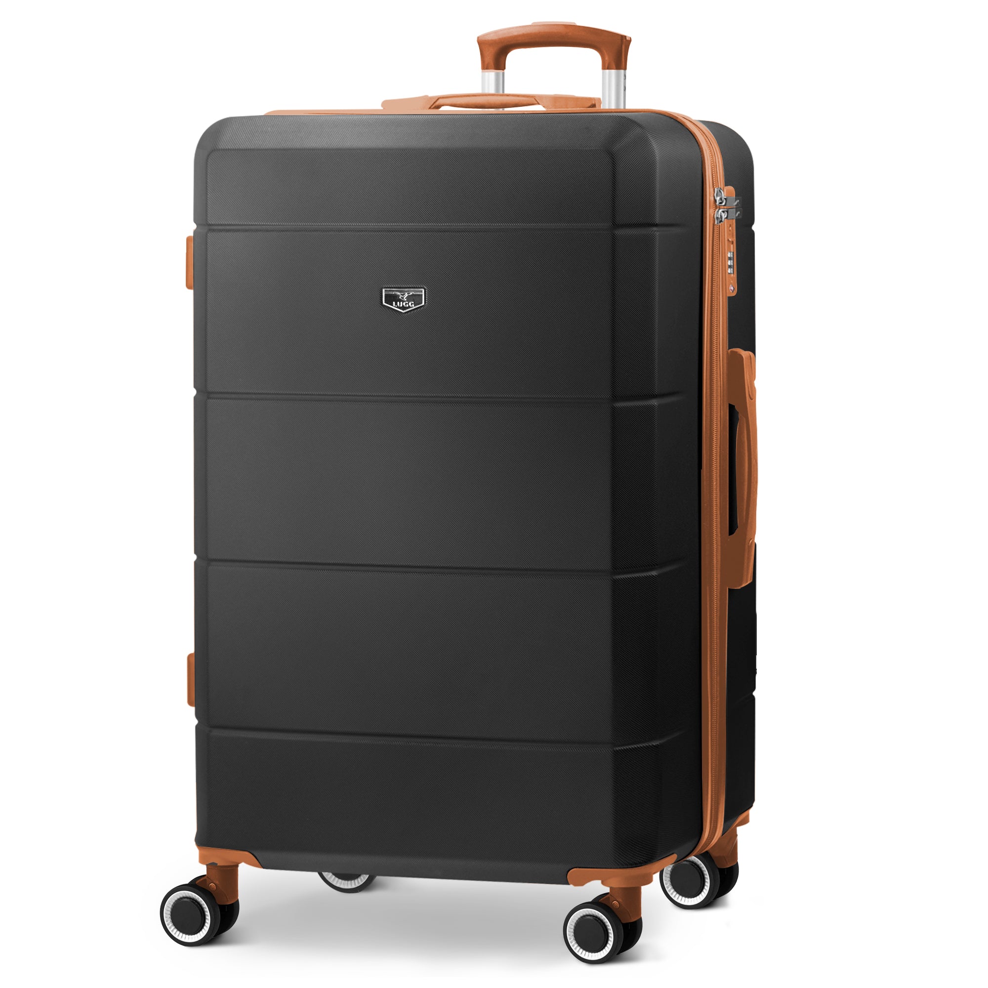 Suitcase with 28-Inch ABS Hard-Shell Check-In 75x49x29cm - Black/Brown option