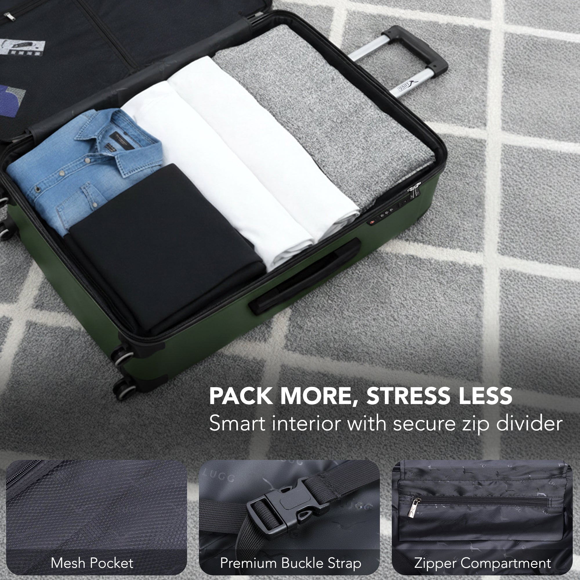 Suitcase with 28-Inch ABS Hard-Shell Check-In 75x49x29cm - product gallery image 9
