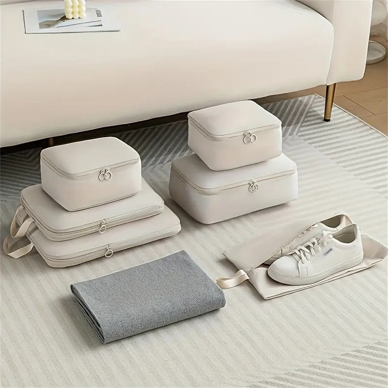 Suitcase with 6 Piece Packing Cubes Luggage Travel Organiser - product gallery image 12