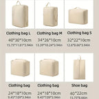 Suitcase with 6 Piece Packing Cubes Luggage Travel Organiser - product gallery image 14