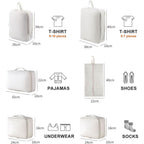Suitcase with 6 Piece Packing Cubes Luggage Travel Organiser - product gallery image 3