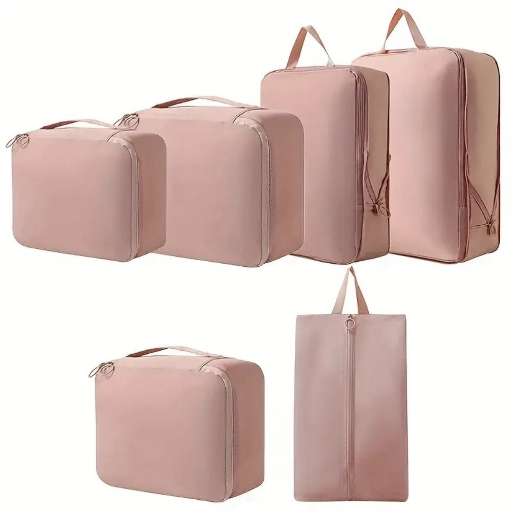 Suitcase with 6 Piece Packing Cubes Luggage Travel Organiser - product gallery image 7