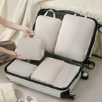 Suitcase with 6 Piece Packing Cubes Luggage Travel Organiser