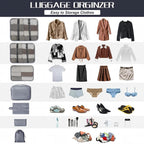 Suitcase with 7pcs, Packing Cubes of Travel Organiser Bags - product gallery image 7