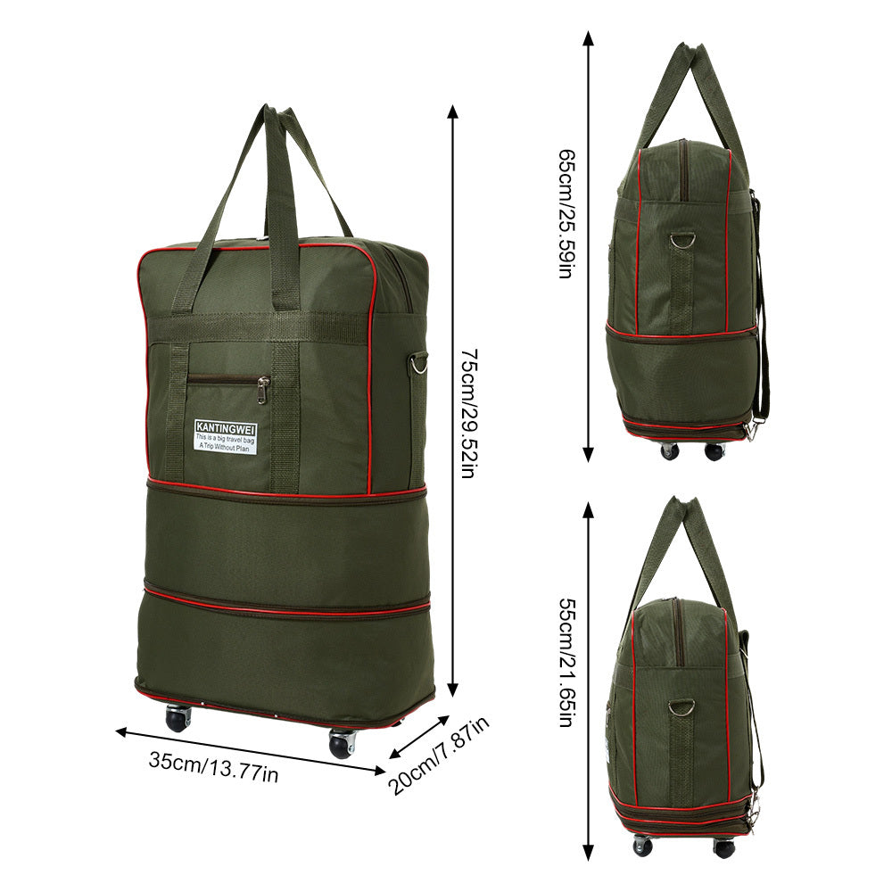 Suitcase with Space-Saving, Foldable, Wheels, 35*20*75cm - product gallery image 5