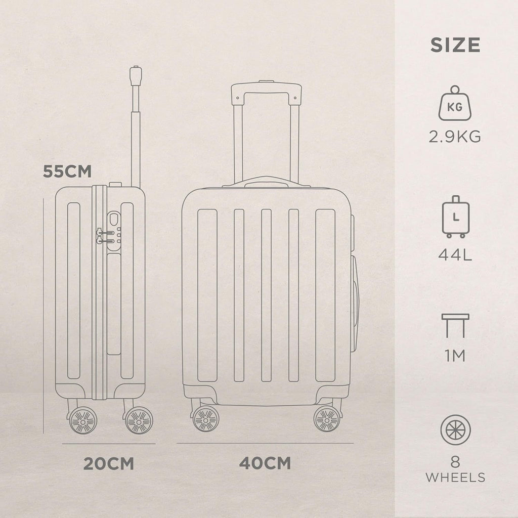 Suitcase with Spinner Wheels, Telescopic Handle, Wheels, 55cm - product gallery image 13