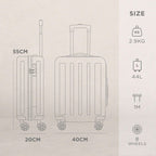Suitcase with Spinner Wheels, Telescopic Handle, Wheels, 55cm - product gallery image 13