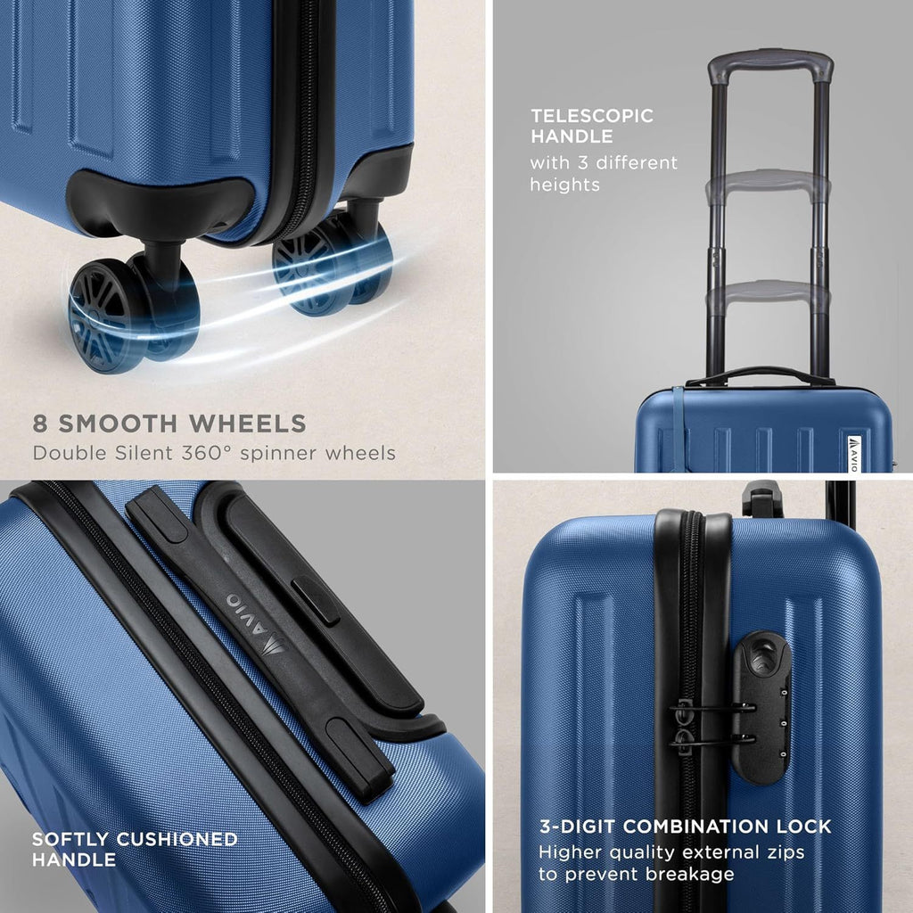Suitcase with Spinner Wheels, Telescopic Handle, Wheels, 55cm - product gallery image 14