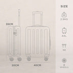 Suitcase with Spinner Wheels, Telescopic Handle, Wheels, 55cm - product gallery image 2