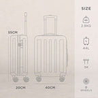 Suitcase with Spinner Wheels, Telescopic Handle, Wheels, 55cm - product gallery image 9