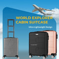 Suitcase with Spinner Wheels, Telescopic Handle, Wheels - Dark Grey option