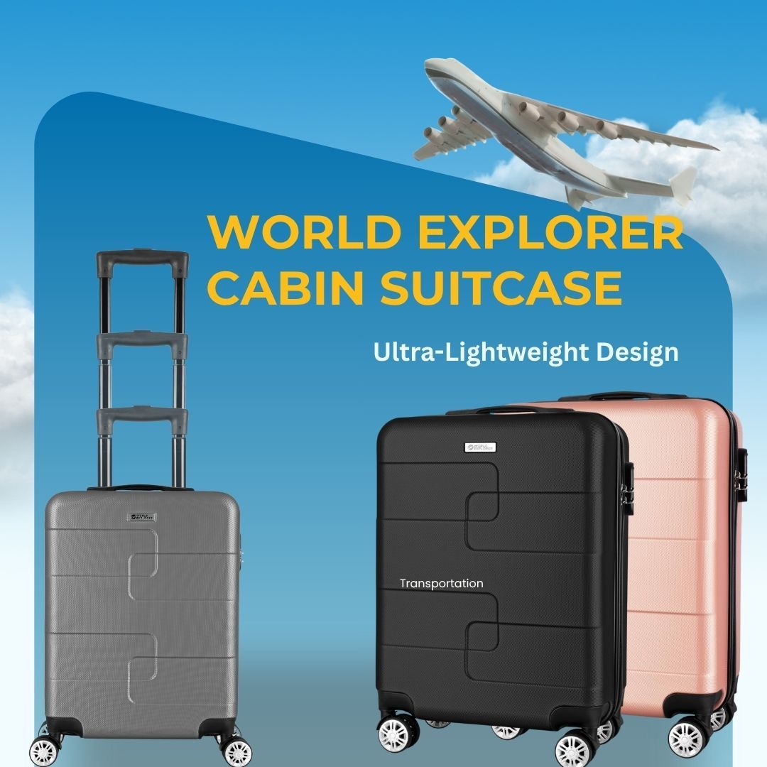Suitcase with Spinner Wheels, Telescopic Handle, Wheels