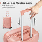 Suitcase with Spinner Wheels, Telescopic Handle, Wheels, Black - product gallery image 2
