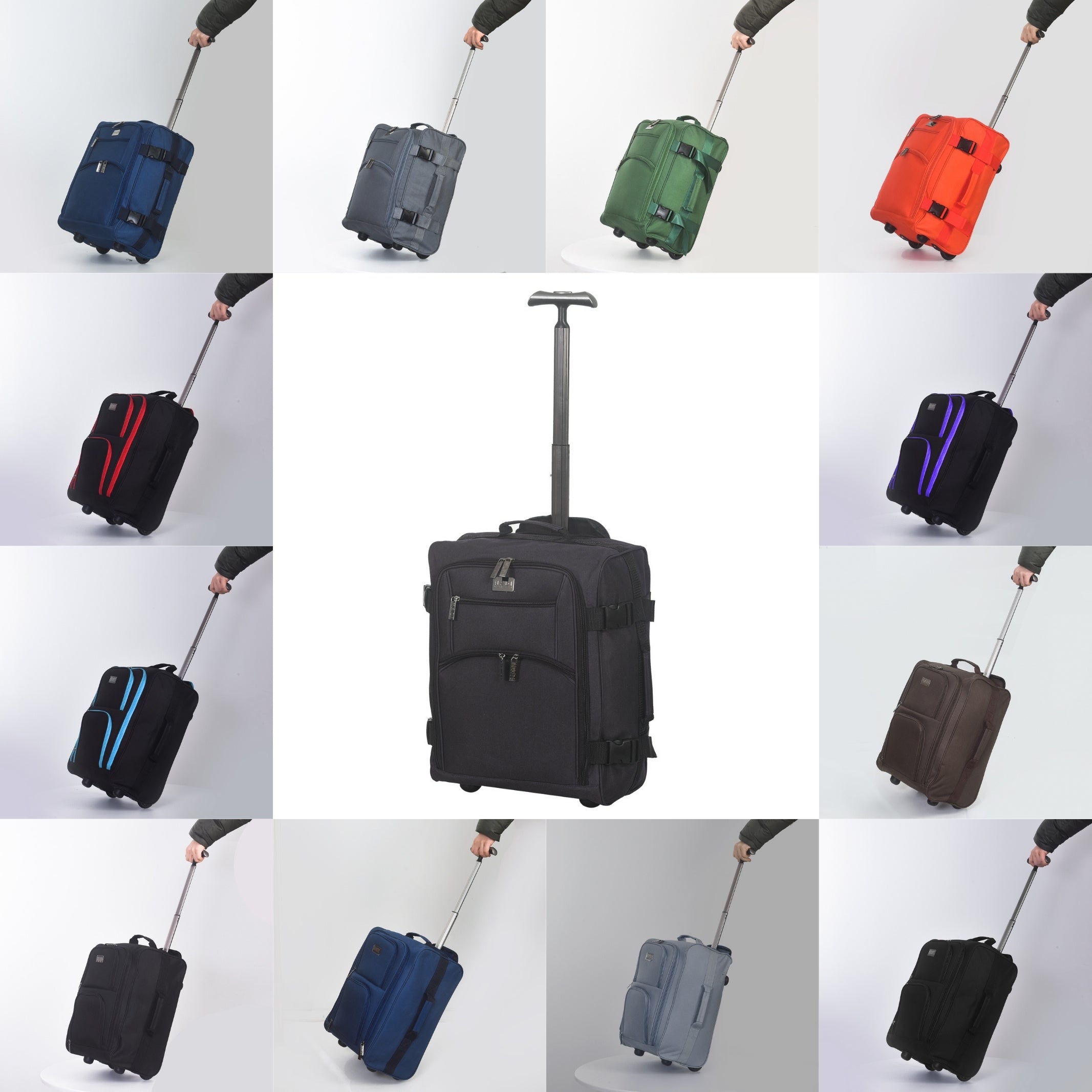 Suitcase with Wheels, Ryanair Cabin Bag 45x36x20 Wheels Lightweight - product gallery image 10