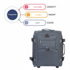 Suitcase with Wheels, Ryanair Cabin Bag 45x36x20 Wheels Lightweight - product gallery image 13