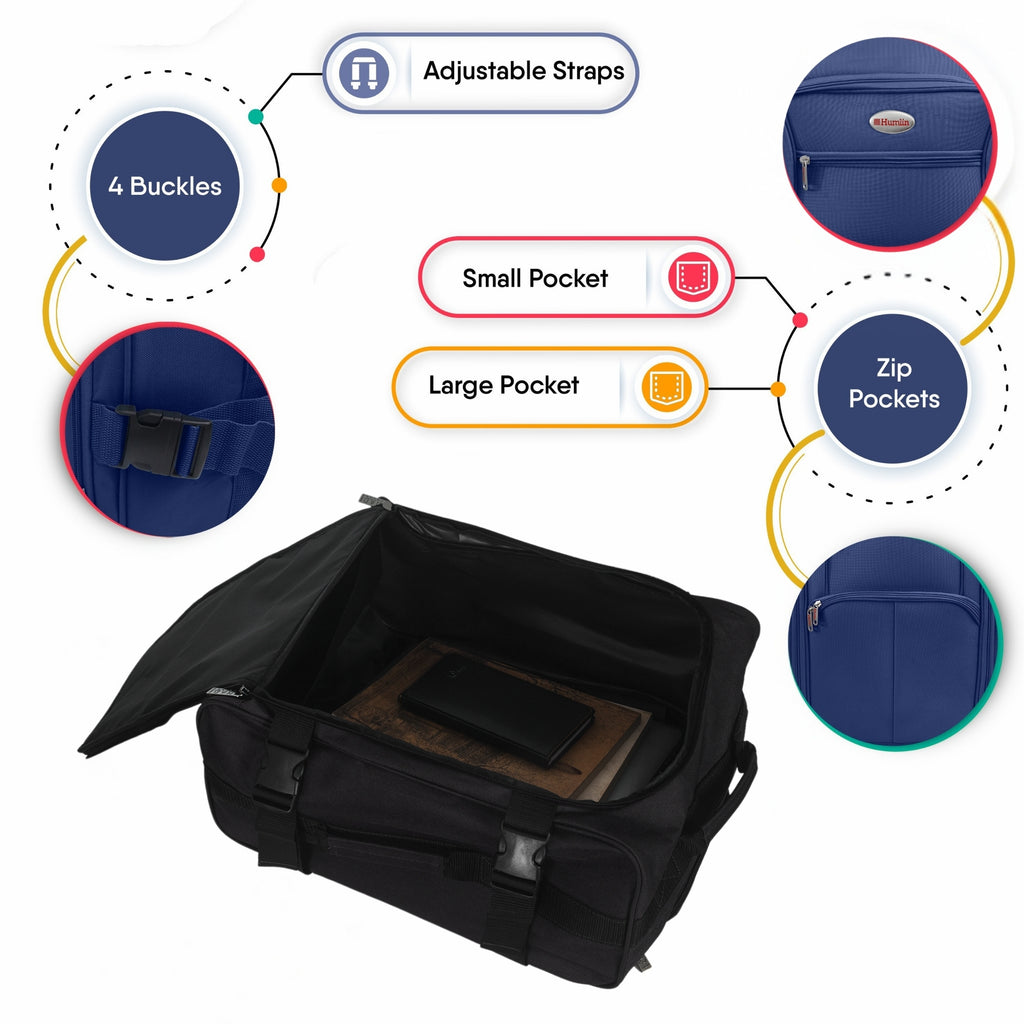 Suitcase with Wheels, Ryanair Cabin Bag 45x36x20 Wheels Lightweight - product gallery image 4