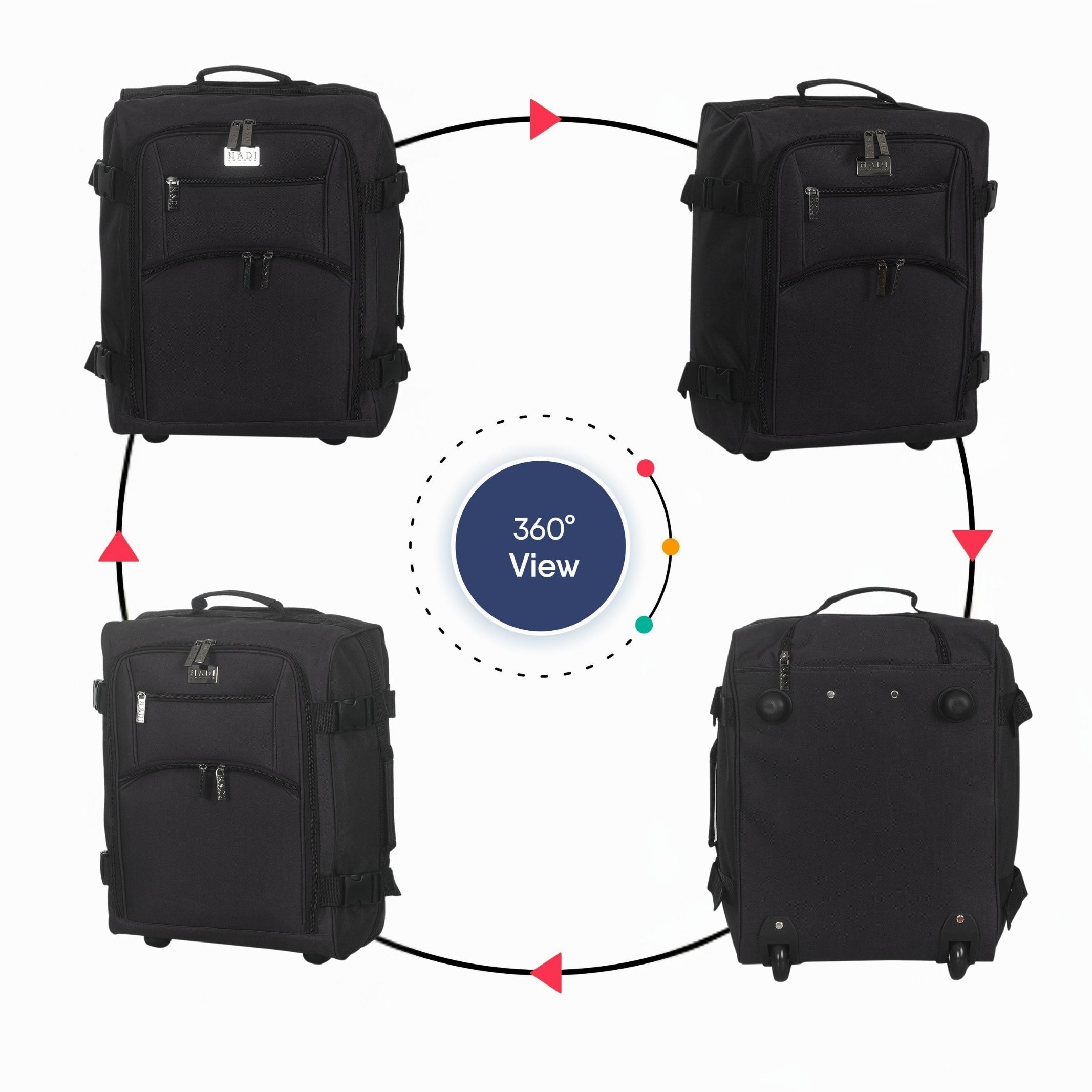 Suitcase with Wheels, Ryanair Cabin Bag 45x36x20 Wheels Lightweight - product gallery image 5