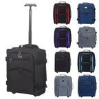 Suitcase with Wheels, Ryanair Cabin Bag 45x36x20 Wheels Lightweight - Grey option