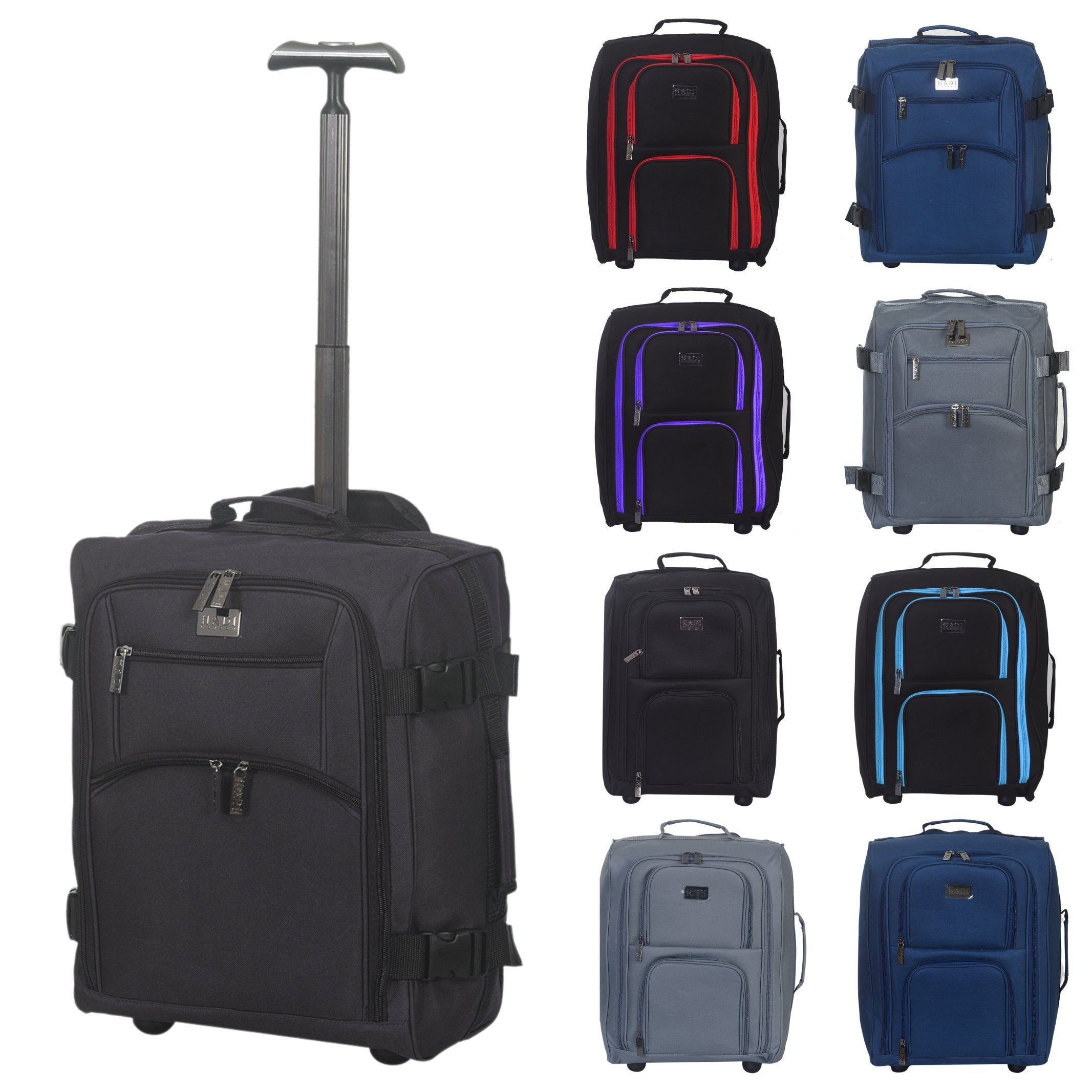 Suitcase with Wheels, Ryanair Cabin Bag 45x36x20 Wheels Lightweight