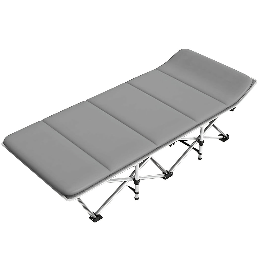 Sun Lounger with Foldable, 300kg, Cotton, 200x65cm Adjustable Folding Camping Bed - 188x66cm option